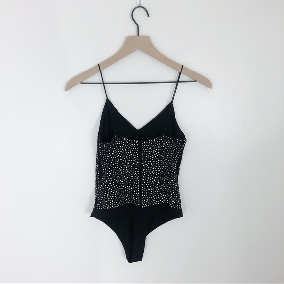 SOLD NWT Alice + Olivia Phoebe Crystal Bodysuit - Picture 6 of 11